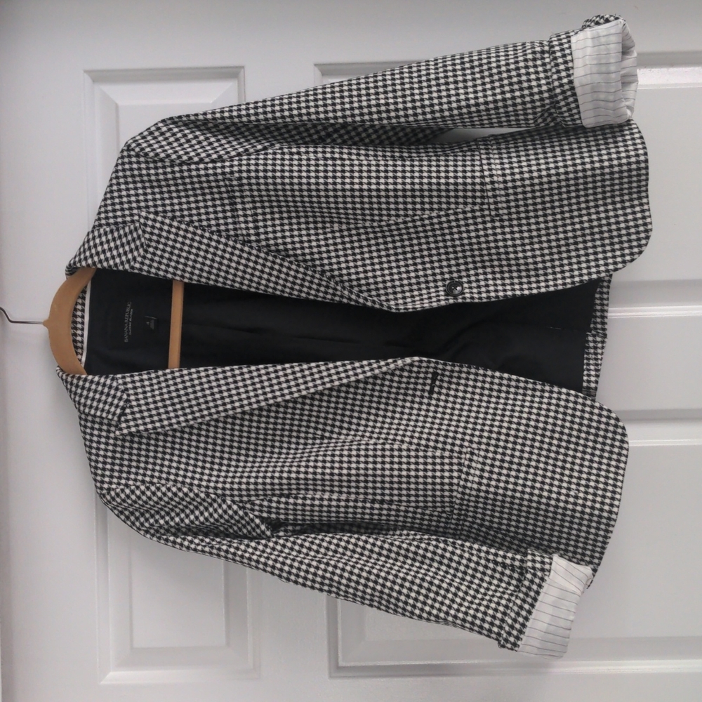 Banana Republic mini houndstooth blazer